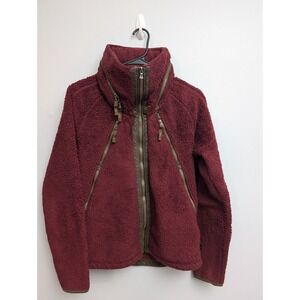 D4 Kuhl Flight Jacket Women's M Maroon Sherpa Fleece Thumb Hole's Packable Hood